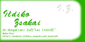 ildiko zsakai business card